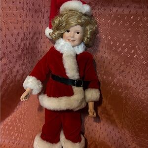 Red Santa Claus Doll with White Trim